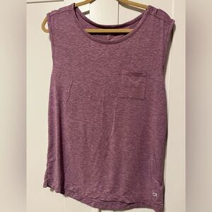 GAP Women's Muscle Tee in Heathered Purple